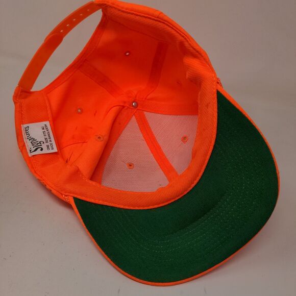Signatures Men's Snapback Hat Bright Orange Size OSFA Blank Rope - Picture 7 of 8
